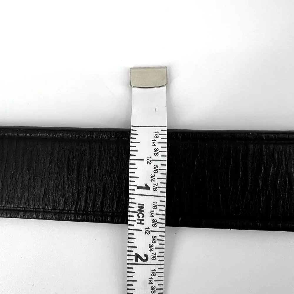 Fossil Dark Brown/Black Leather Belt Key Icon Buckle 42